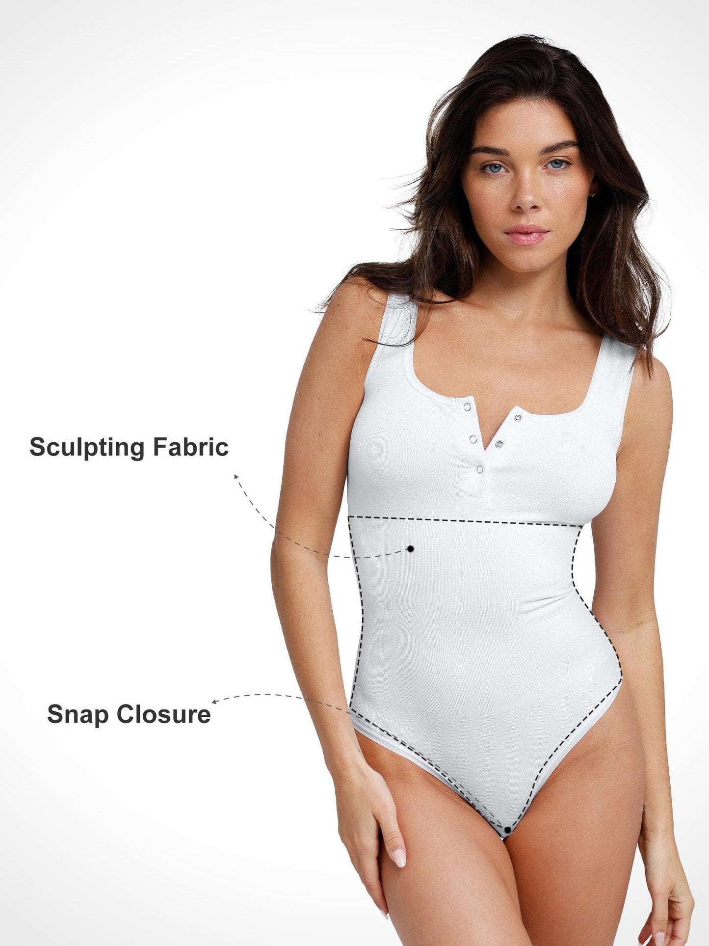 The Shapewear Bodysuit Seamless Modal Square Neck