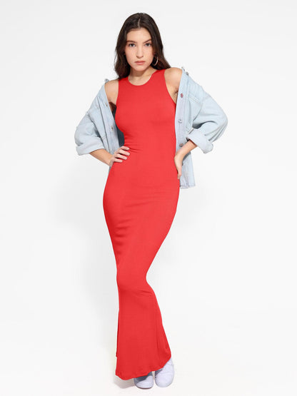 The Shapewear Dress Crew Neck Sleeveless Maxi