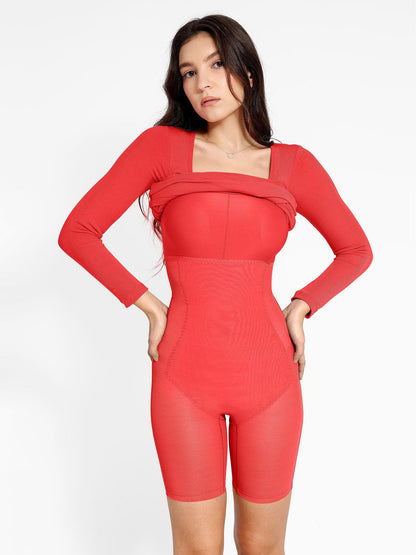 The Shapewear Dress Long Sleeve Midi