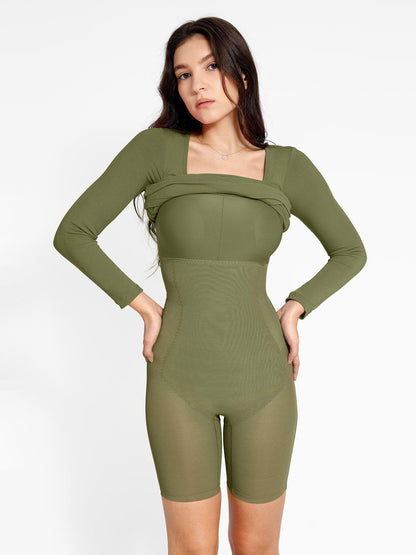 The Shapewear Dress Long Sleeve Midi