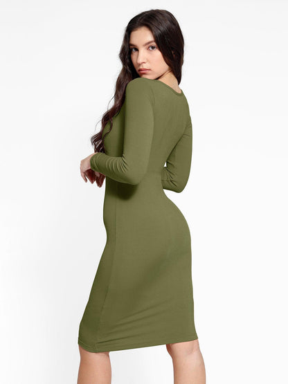 The Shapewear Dress Long Sleeve Midi