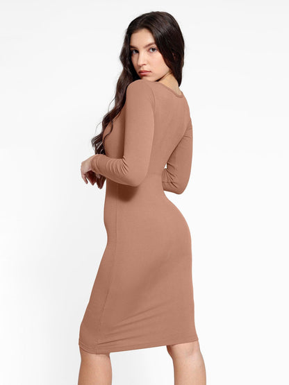 The Shapewear Dress Long Sleeve Midi