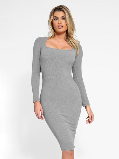 The Shapewear Dress Long Sleeve Midi