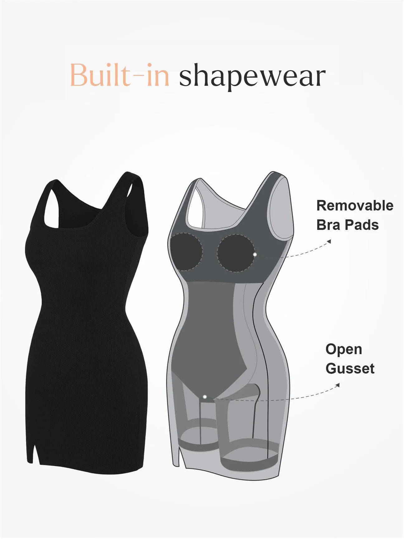 The Shapewear Dress Wide Straps Mini