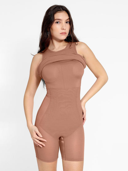 The Shapewear Dresses Crew Neck Sleeveless Midi