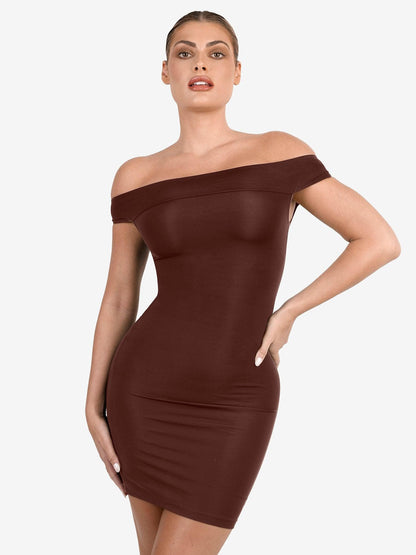 The Shapewear Dresses Crew Neck Sleeveless Midi