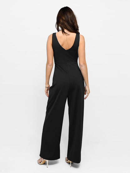 The Shapewear Jumpsuit V Neck Wide-Leg Sleeveless or Dress