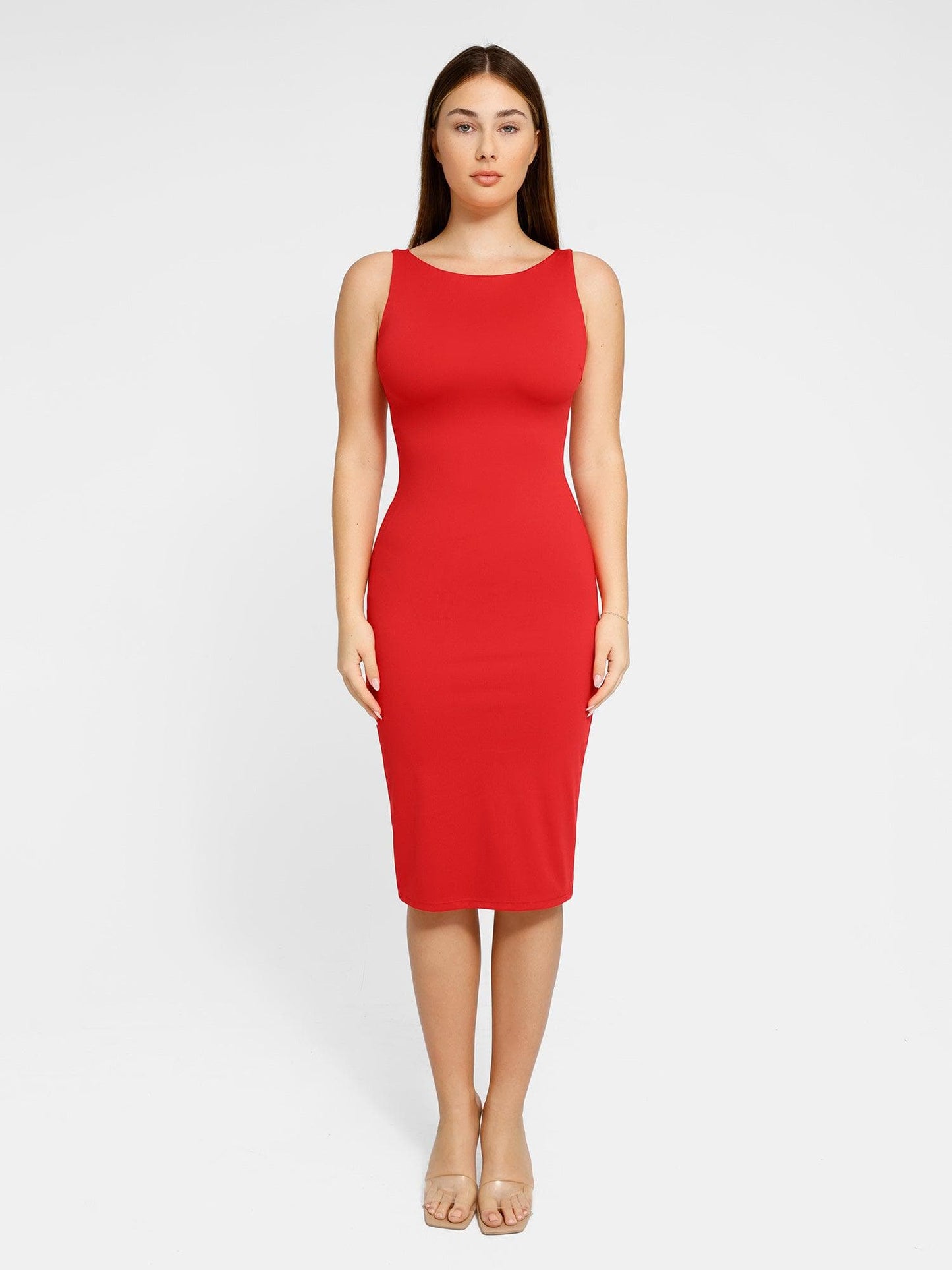 The Shapewear Jumpsuit V Neck Wide-Leg Sleeveless or Dress