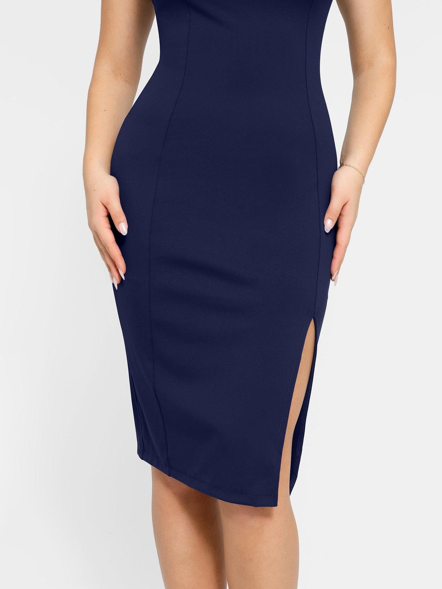 The Shapewear Dresses Workwear Square Neck Midi