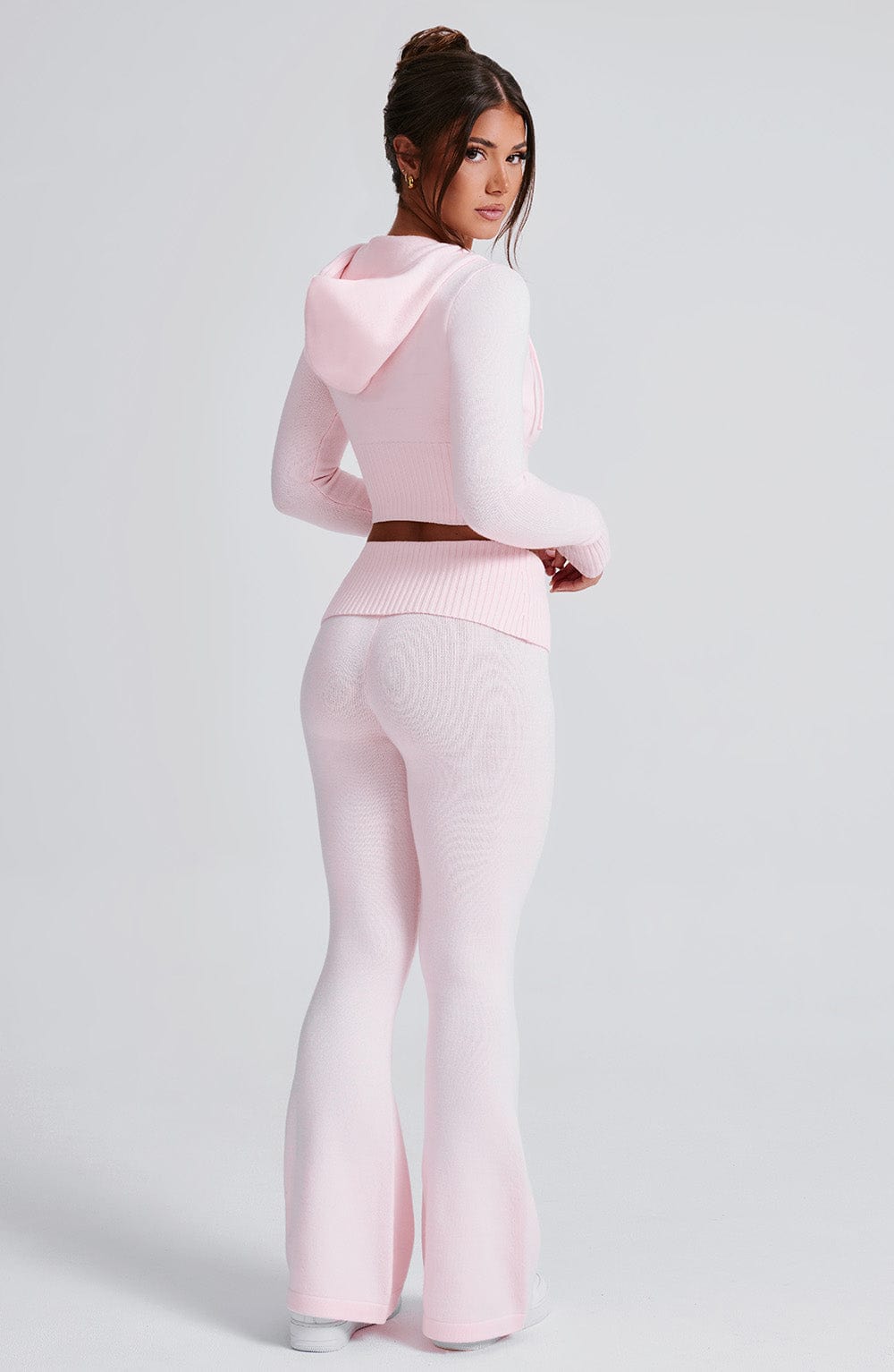 Portia Knit Hoodie - Pink