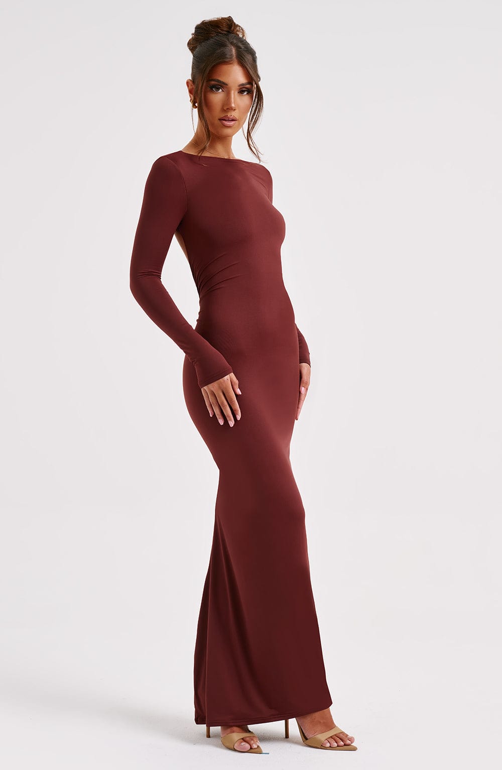 Rameesha Maxi Dress - Brown