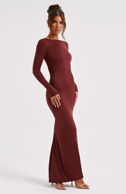 Rameesha Maxi-jurk - Bruin