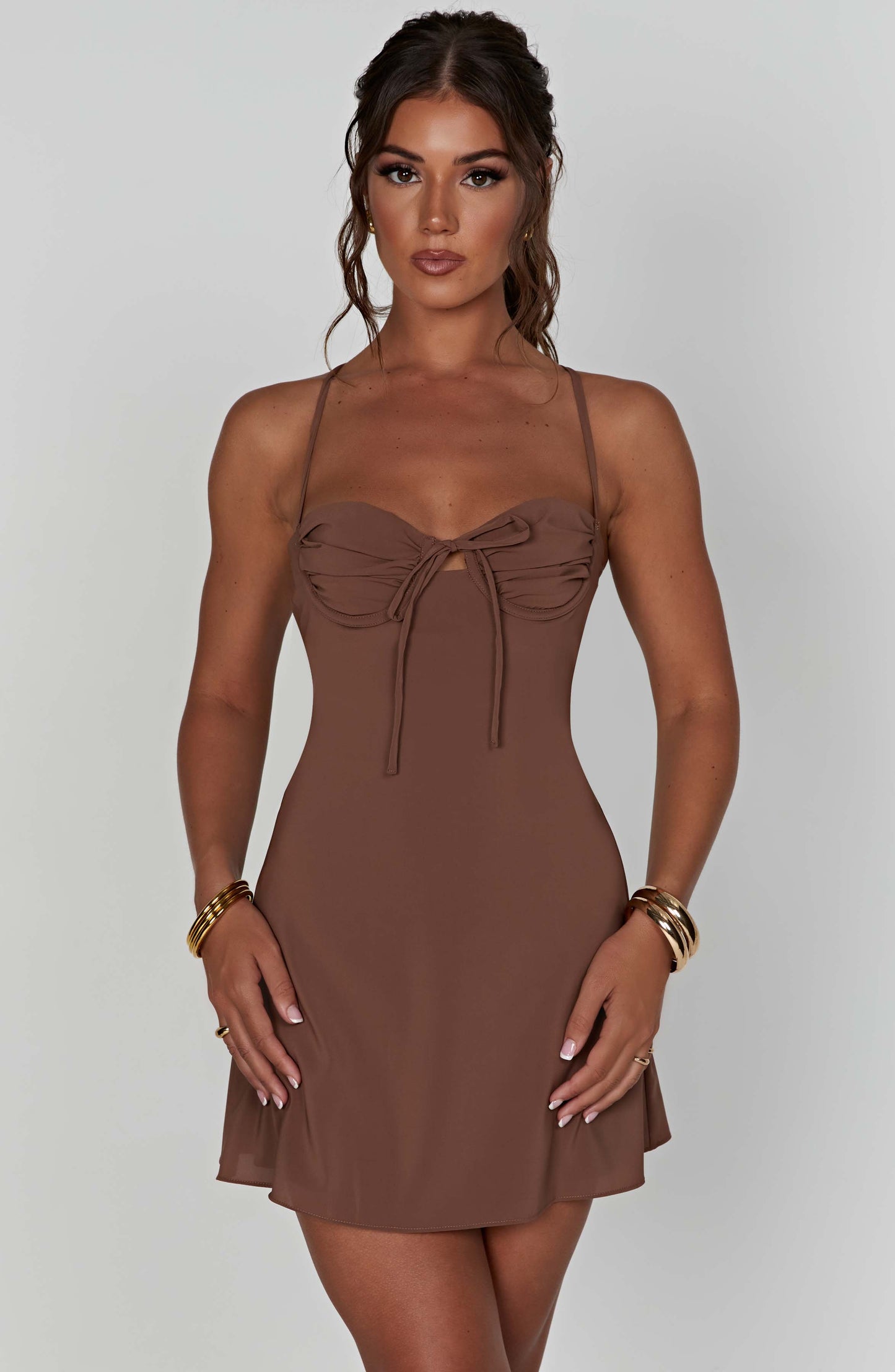 Renee Mini-jurk - Chocolade