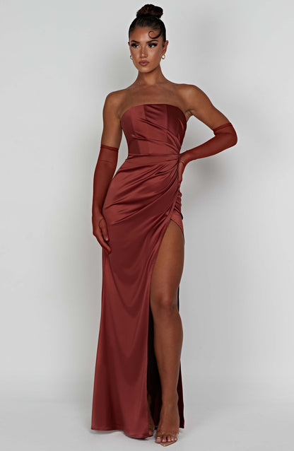 Safiya Maxi Dress - Rust