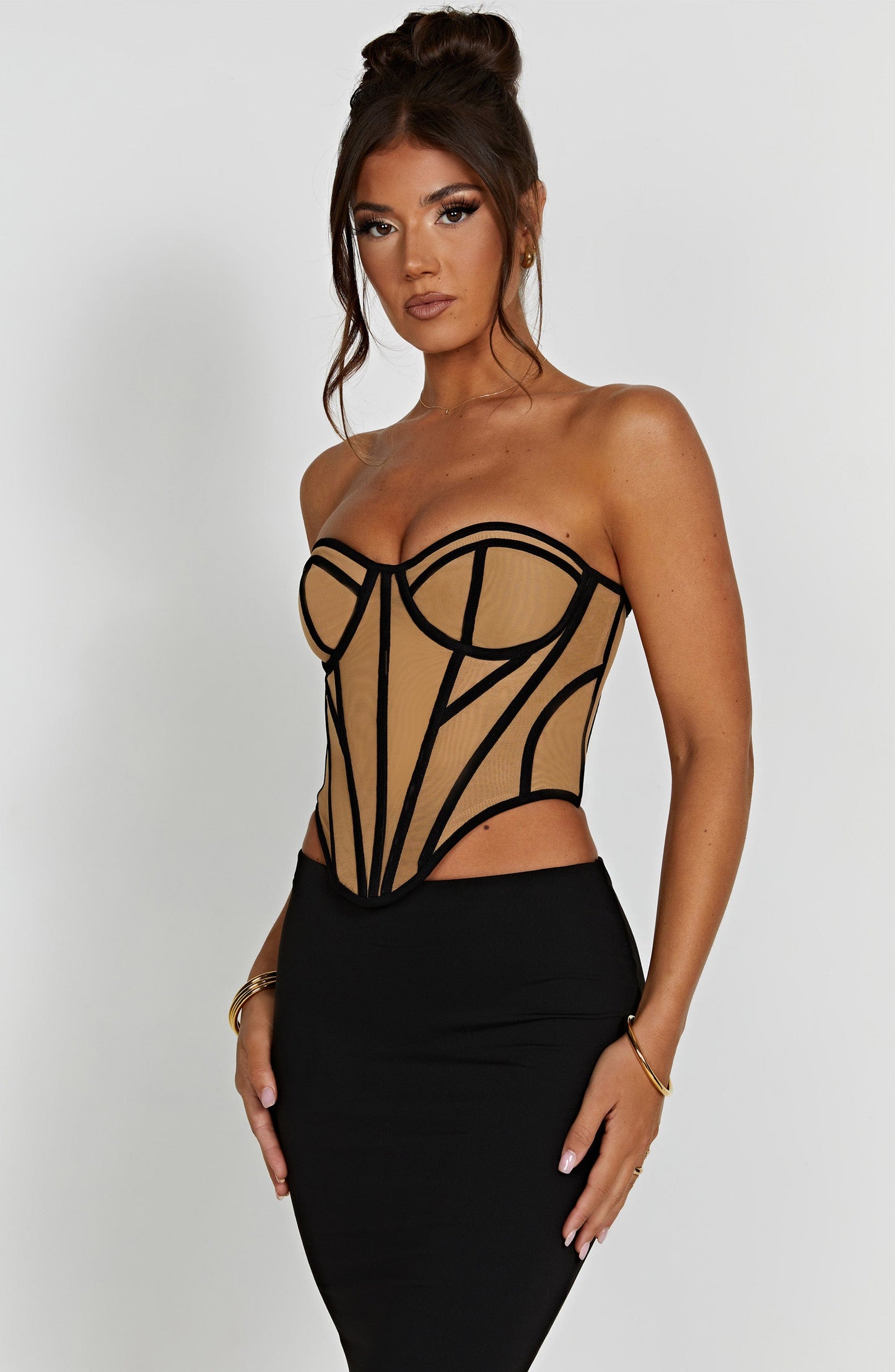 Santanna Corset - Black/Nude