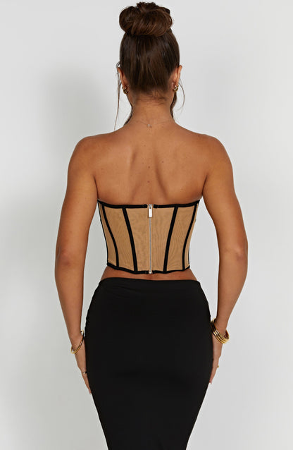 Santanna Corset - Black/Nude