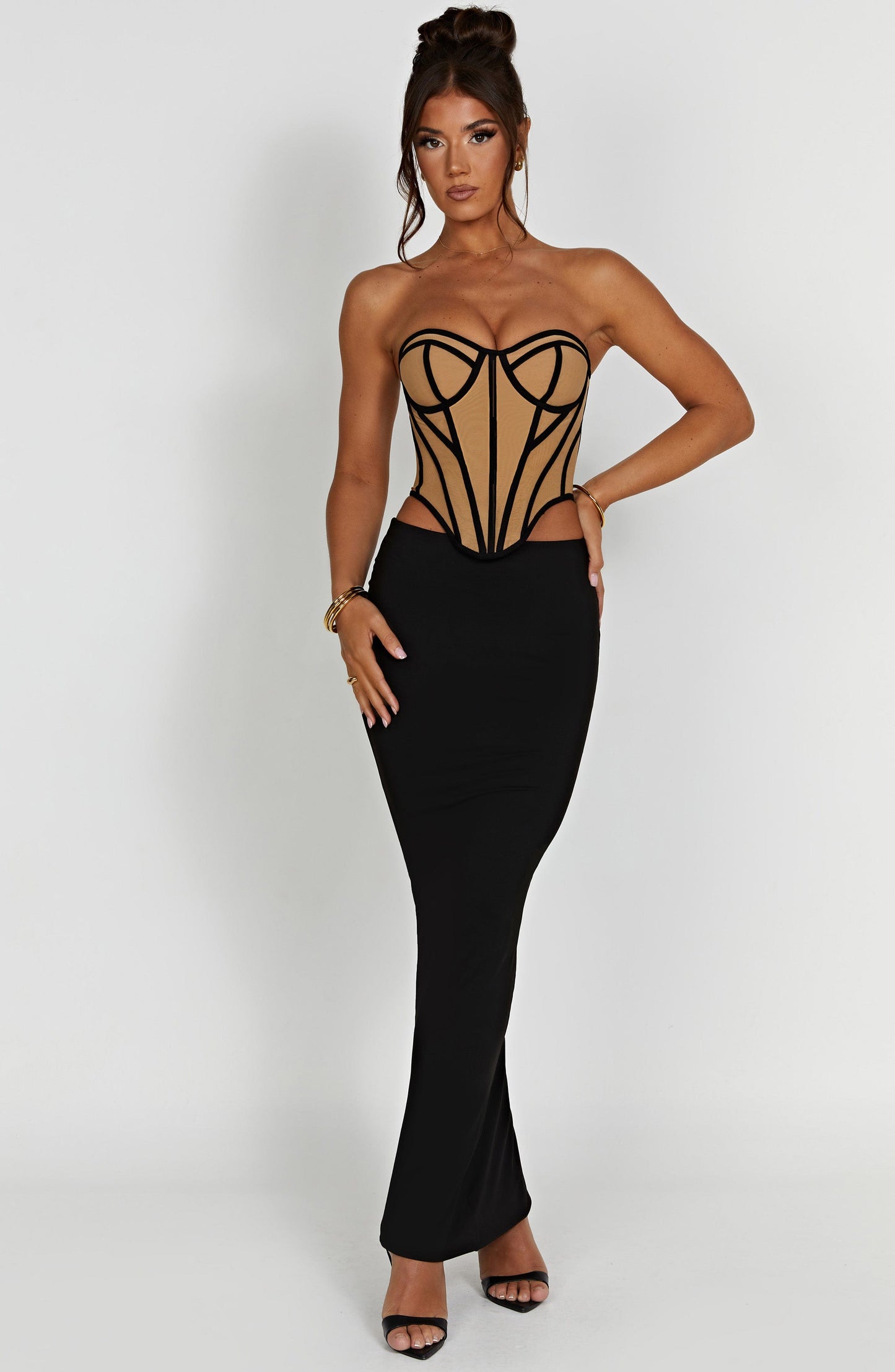 Santanna Corset - Black/Nude