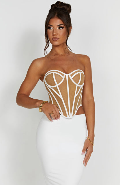 Santanna Corset - Ivory/Nude