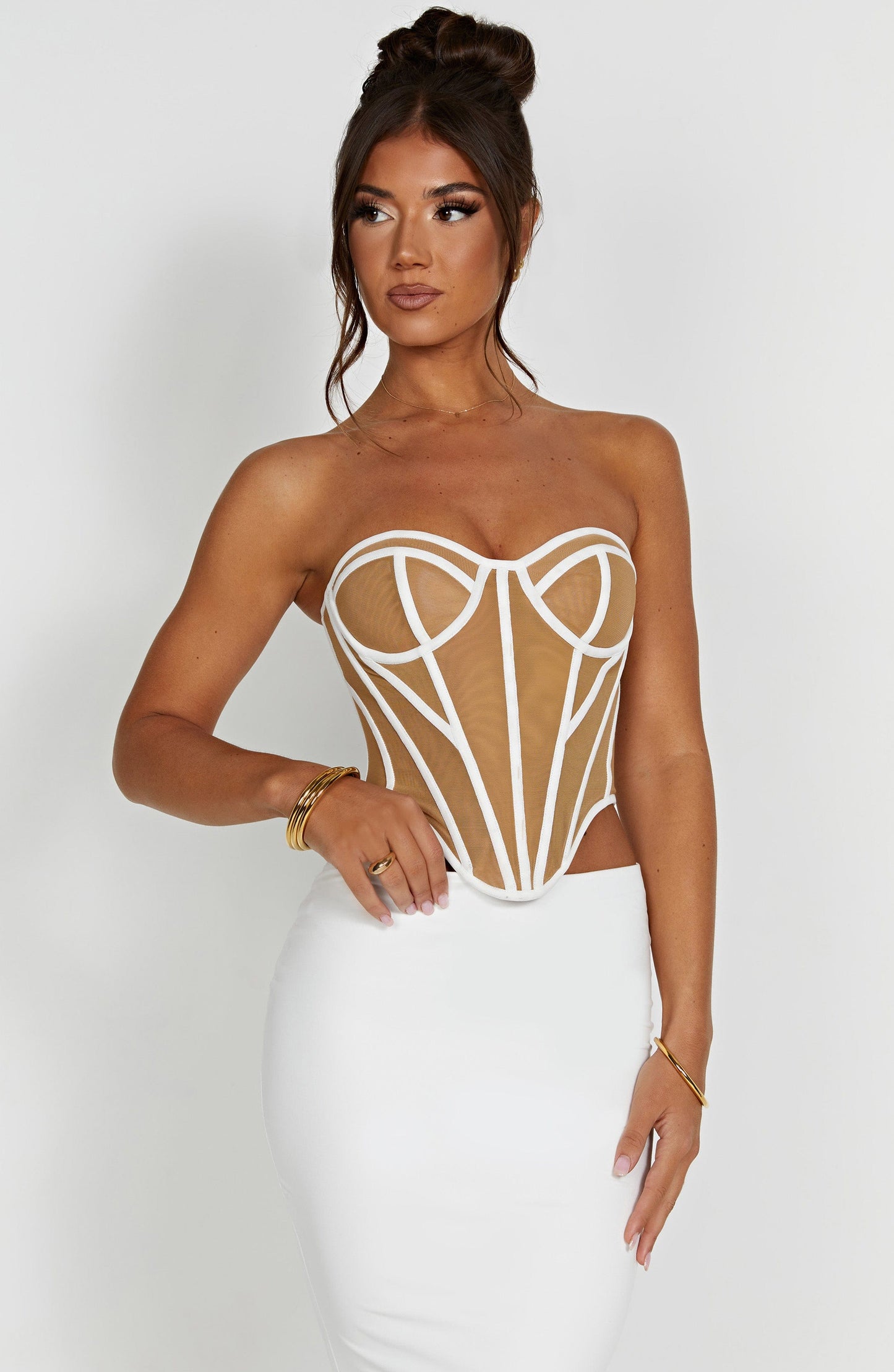 Santanna Corset - Ivory/Nude