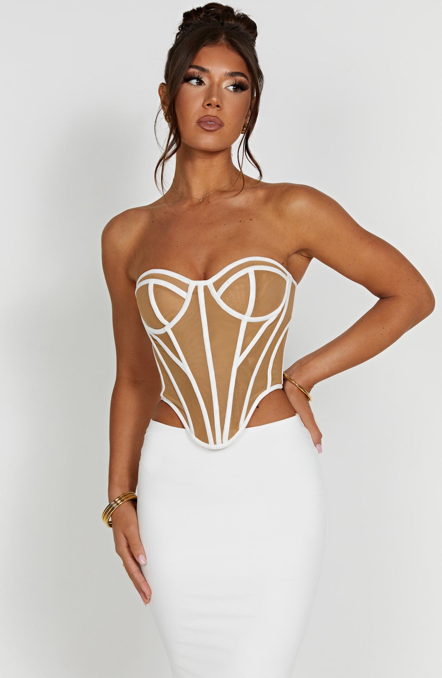 Santanna Corset - Ivory/Nude