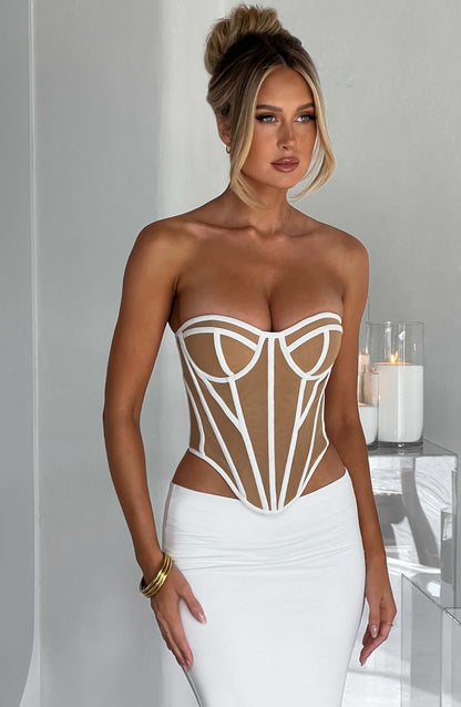 Santanna Corset - Ivory/Nude