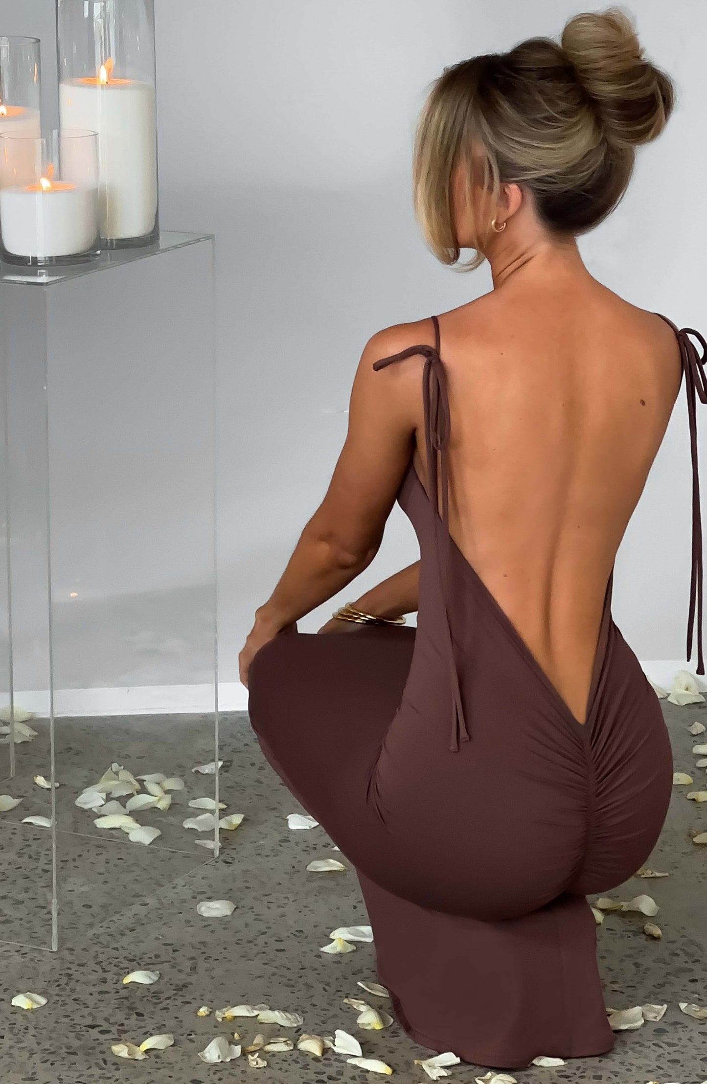 Sanya Maxi-jurk - Chocolade