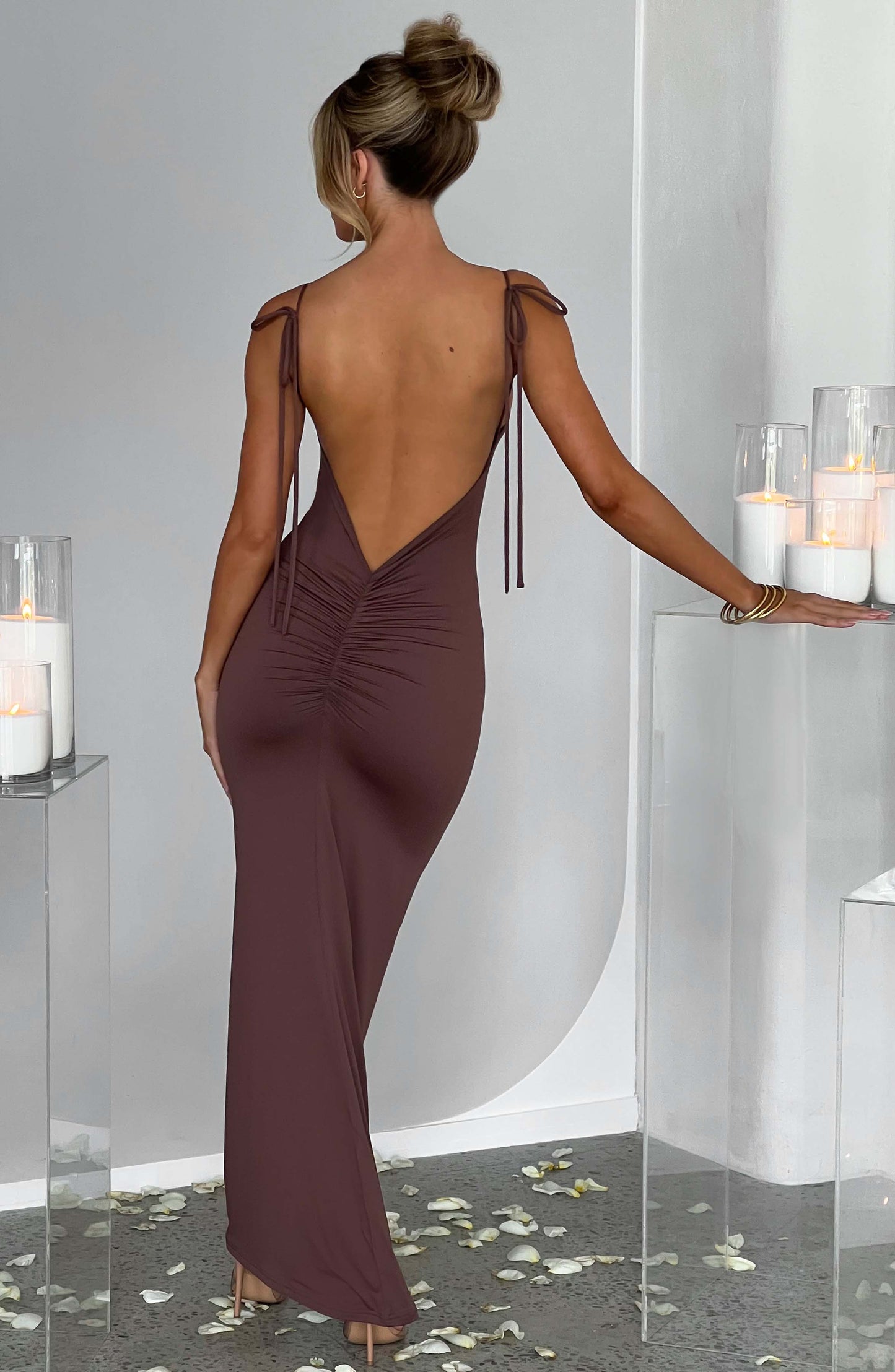 Sanya Maxi-jurk - Chocolade