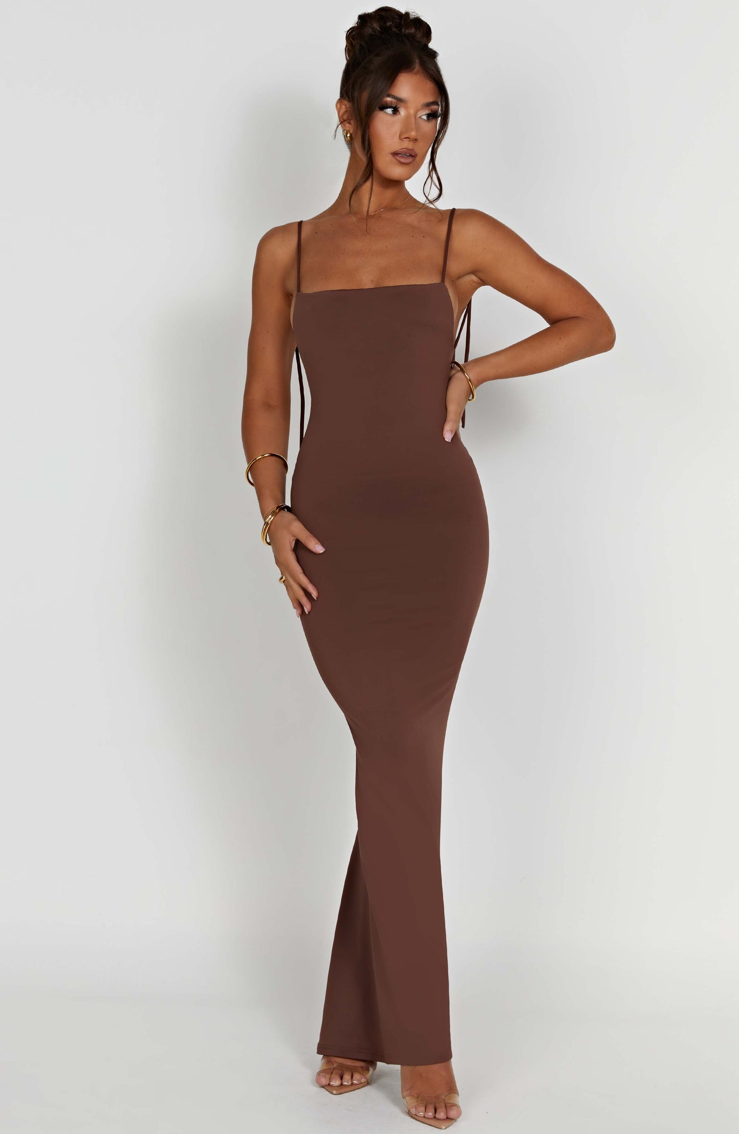 Sanya Maxi-jurk - Chocolade