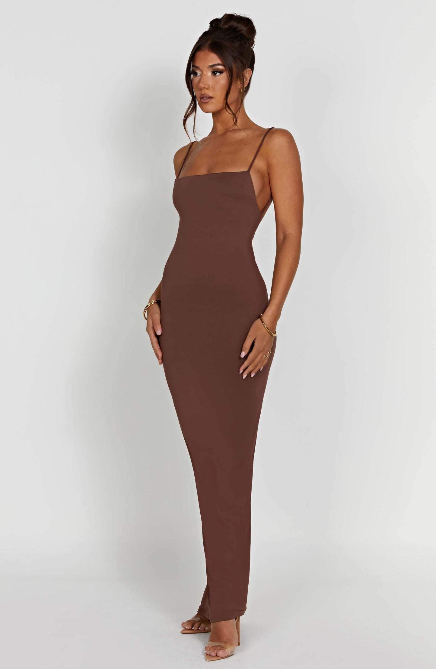 Sanya Maxi-jurk - Chocolade