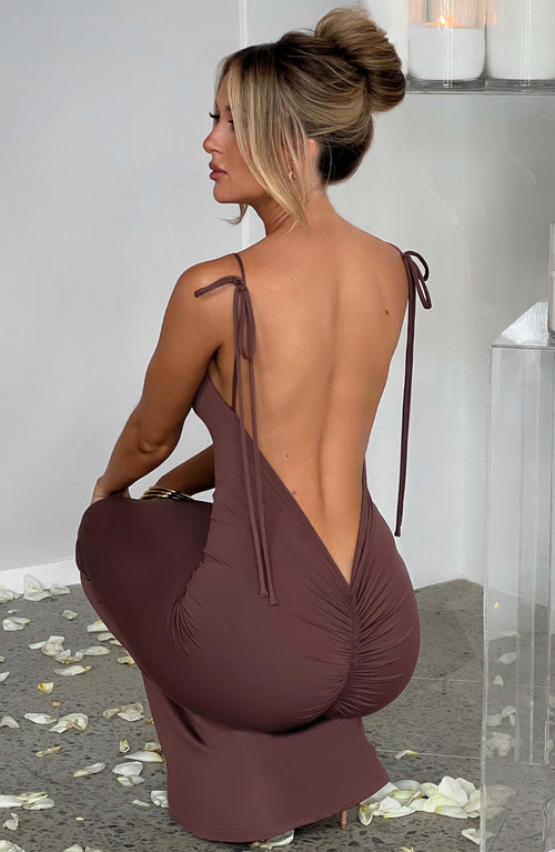 Sanya Maxi-jurk - Chocolade