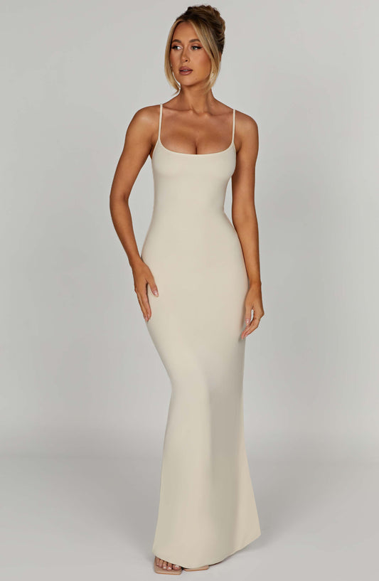 Saskia Maxi-jurk - Crème