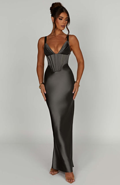 Shae Maxi Dress - Charcoal