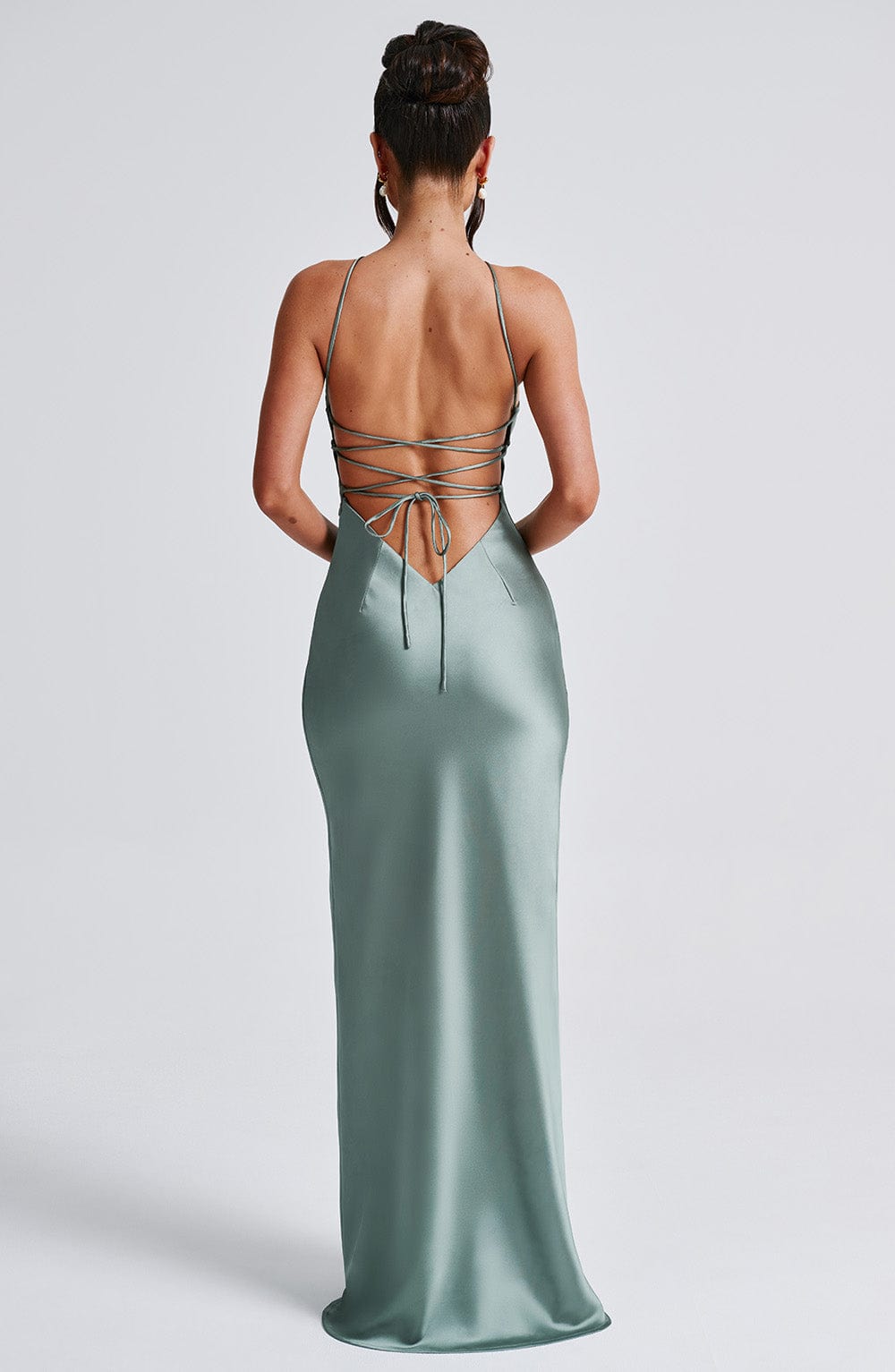 Sinead maxi-jurk - salie