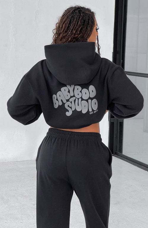 Studio hoodie - zwart/houtskool