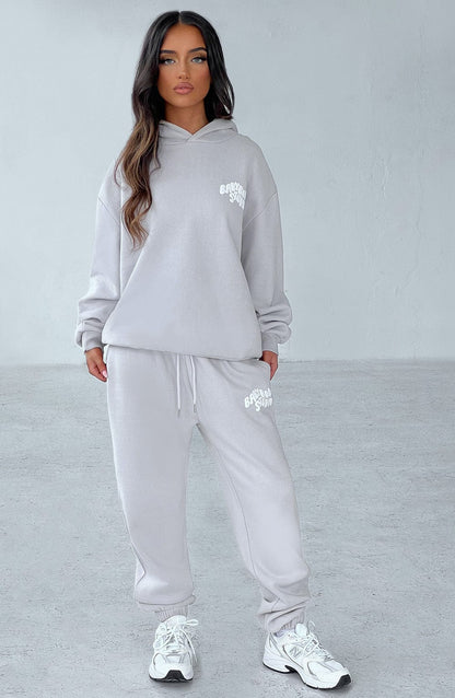 Studio Hoodie - Light Grey/White