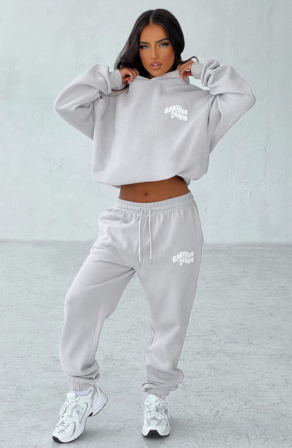 Studio Sweatpants - Light Grey/White