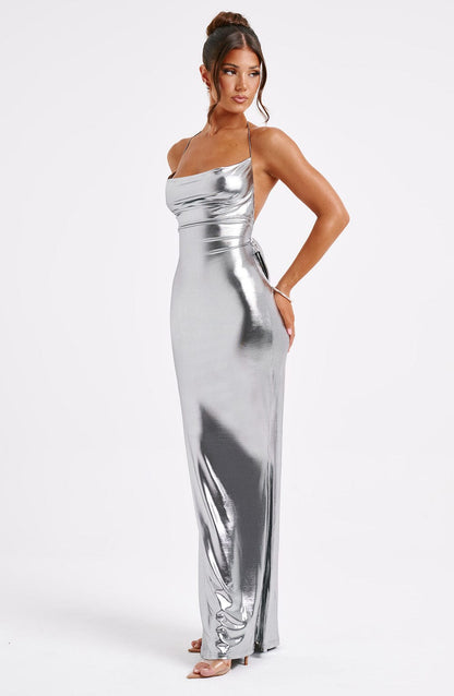 Talisa Maxi-jurk - Gunmetal