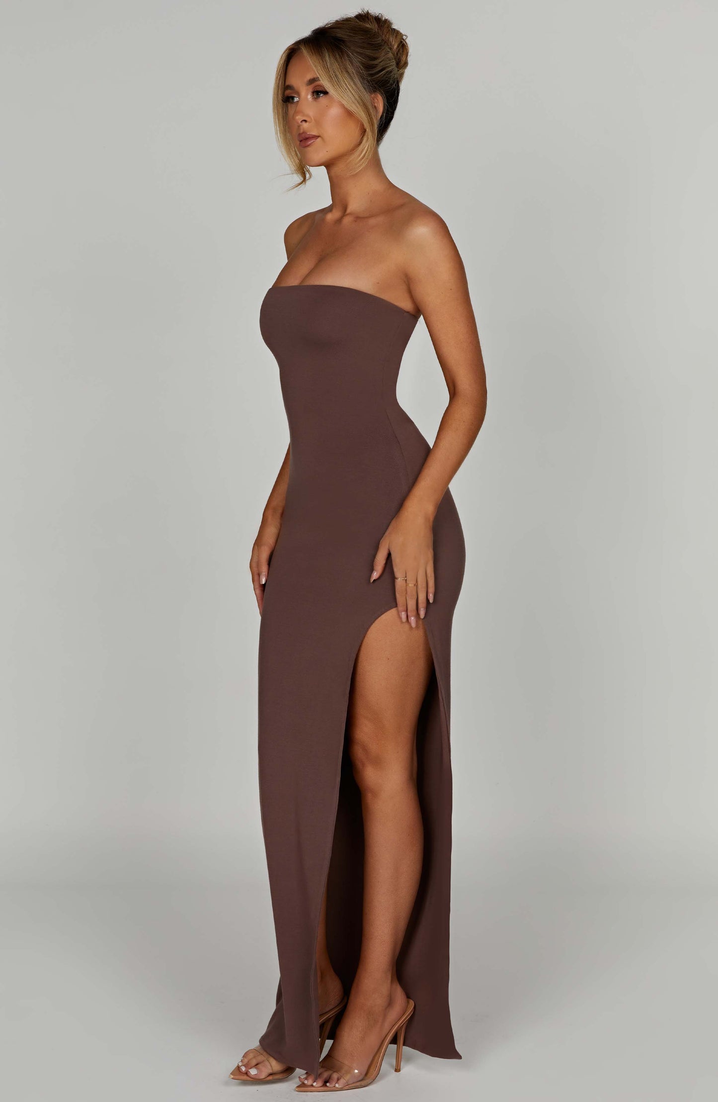 Teyana Maxi-jurk - Chocolade