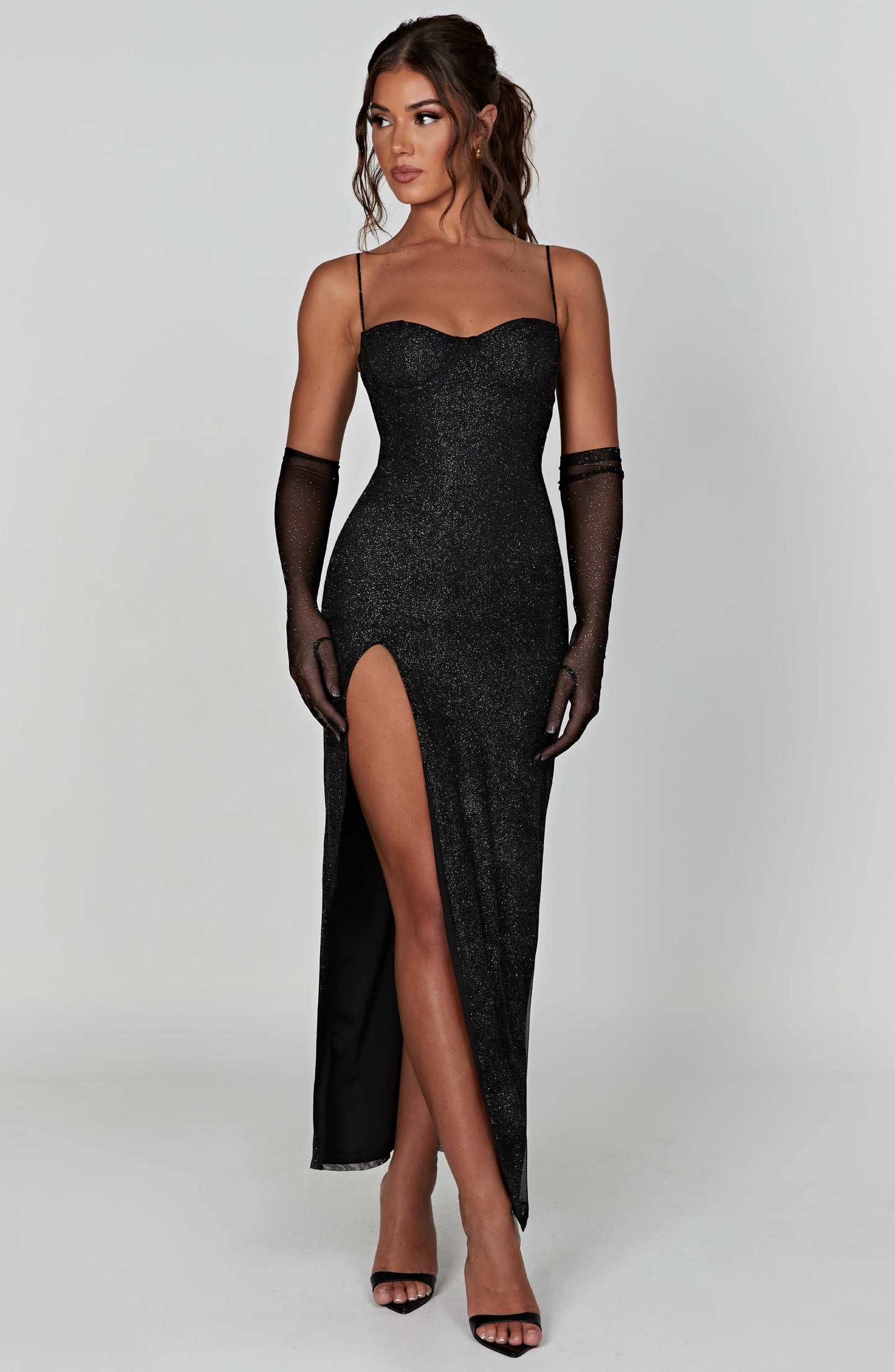 Trixie Maxi-jurk - Zwart Sparkle