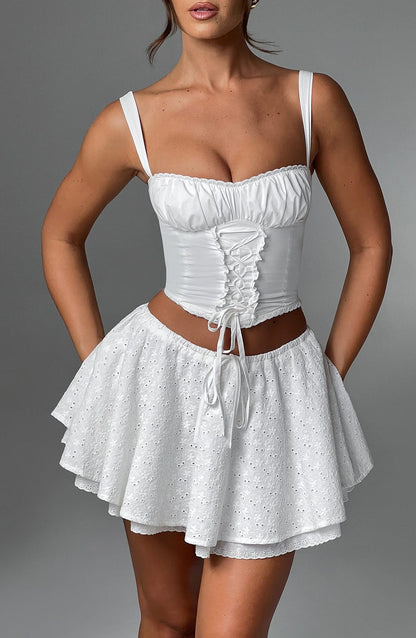 Winnie Mini Skirt - Ivory