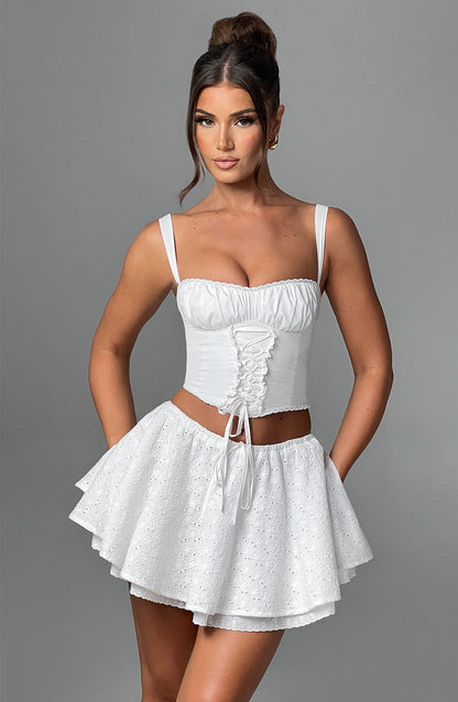 Winnie Mini Skirt - Ivory