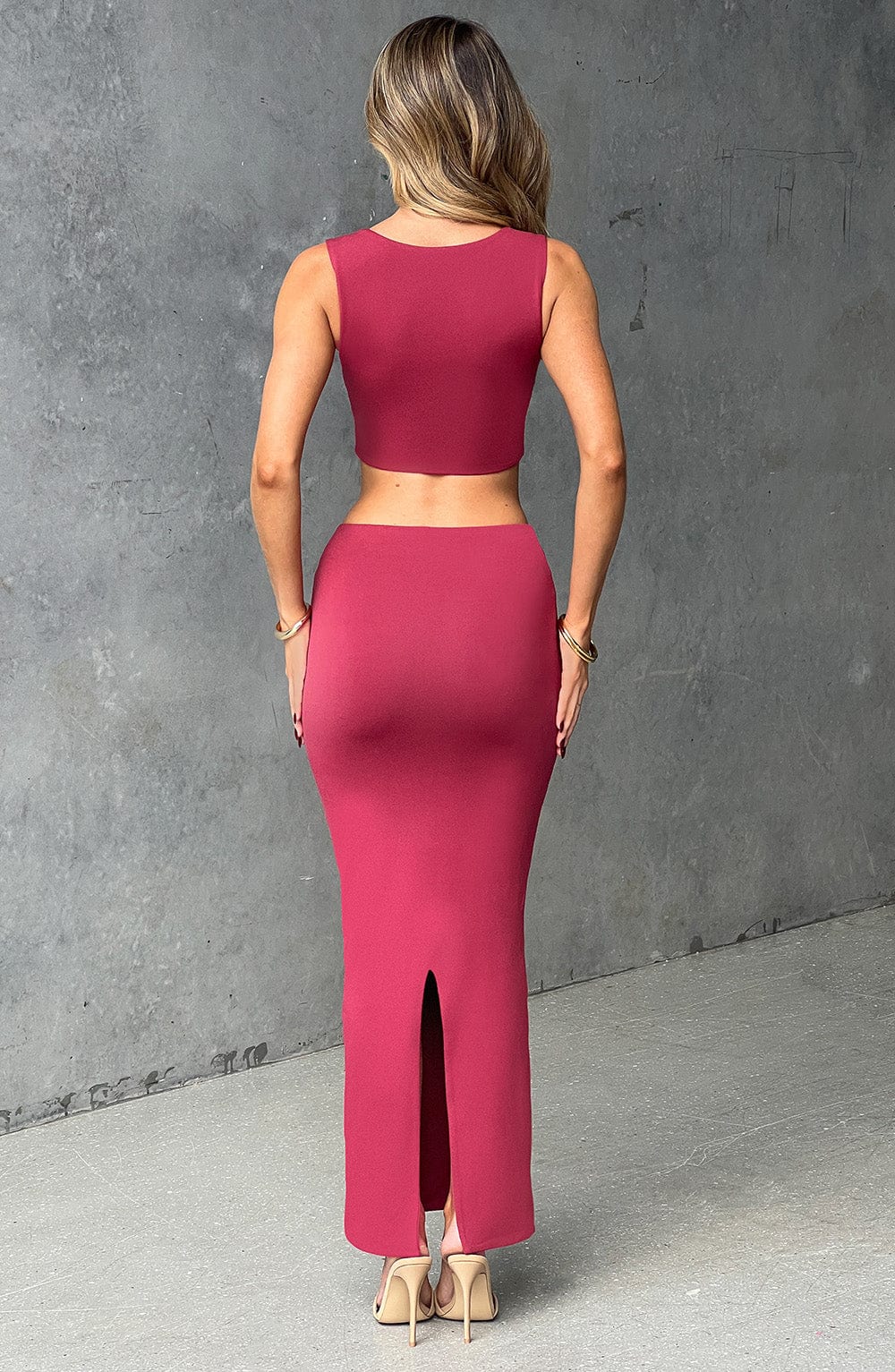 Yazmin Maxi Skirt - Cherry