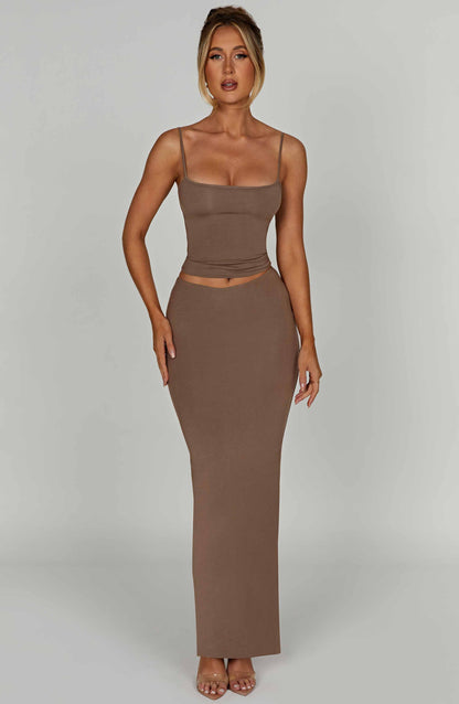 Yazmin Maxi Skirt - Mocha