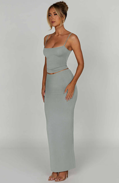 Yazmin Maxi Skirt - Steel