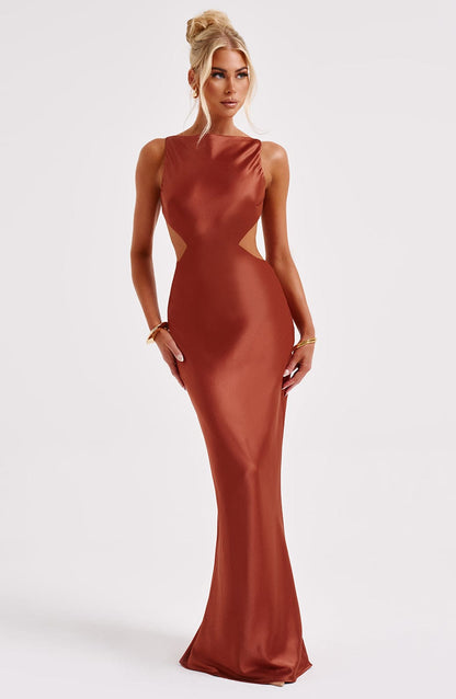 Yves Maxi Dress - Rust